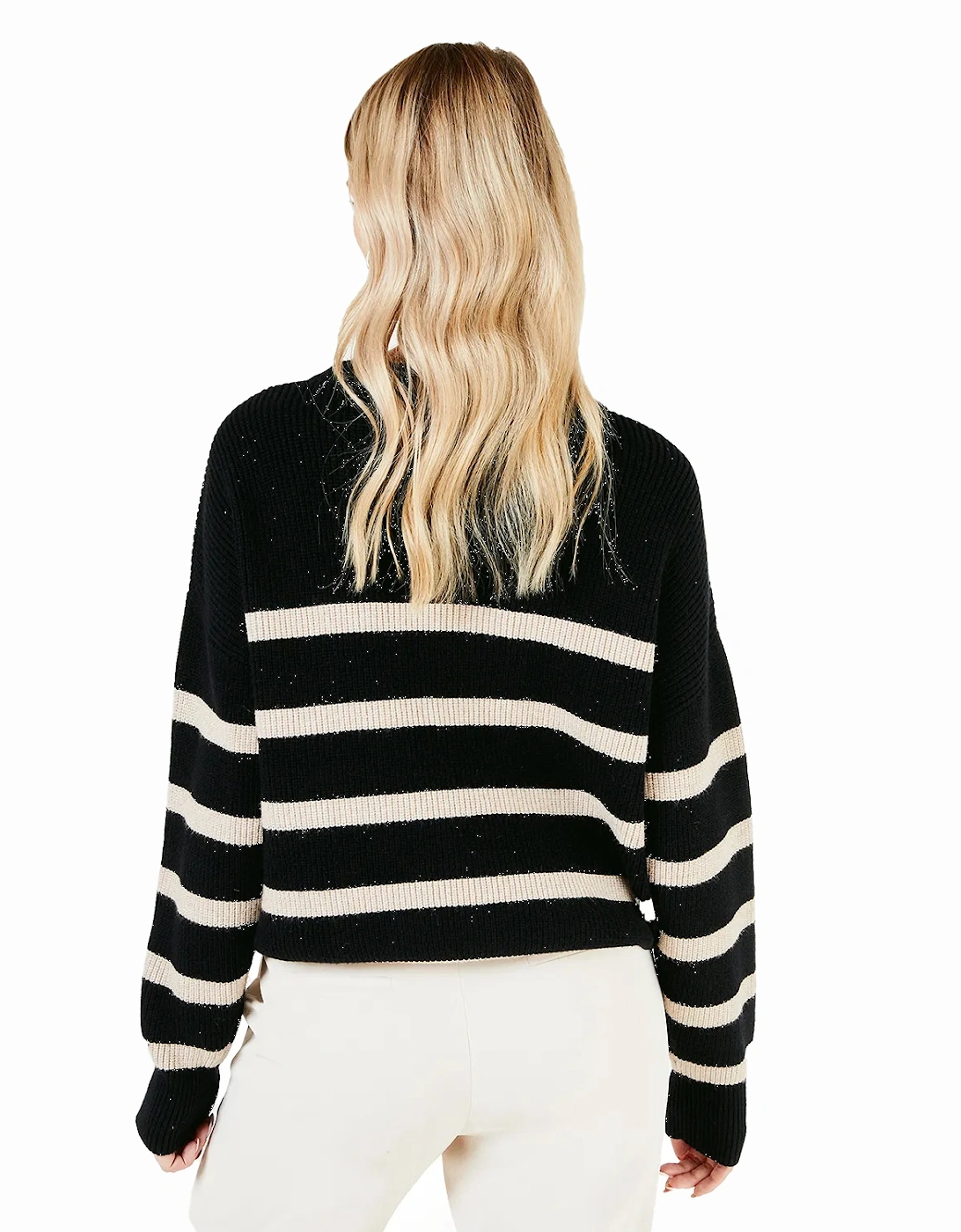 Womens/Ladies Striped Oversized Jumper