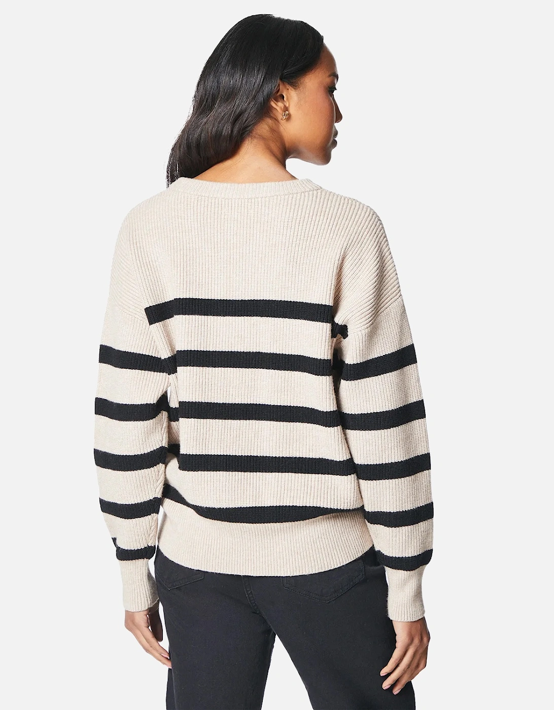 Womens/Ladies Striped Oversized Jumper