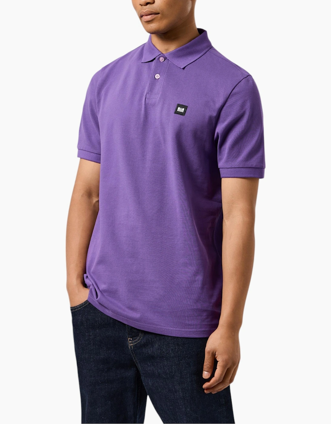 Men's Weekend Offender Mens Polo Shirts Caneiros Short Sleeve Golf Polo Casual Tops - Purple - Size: 44
