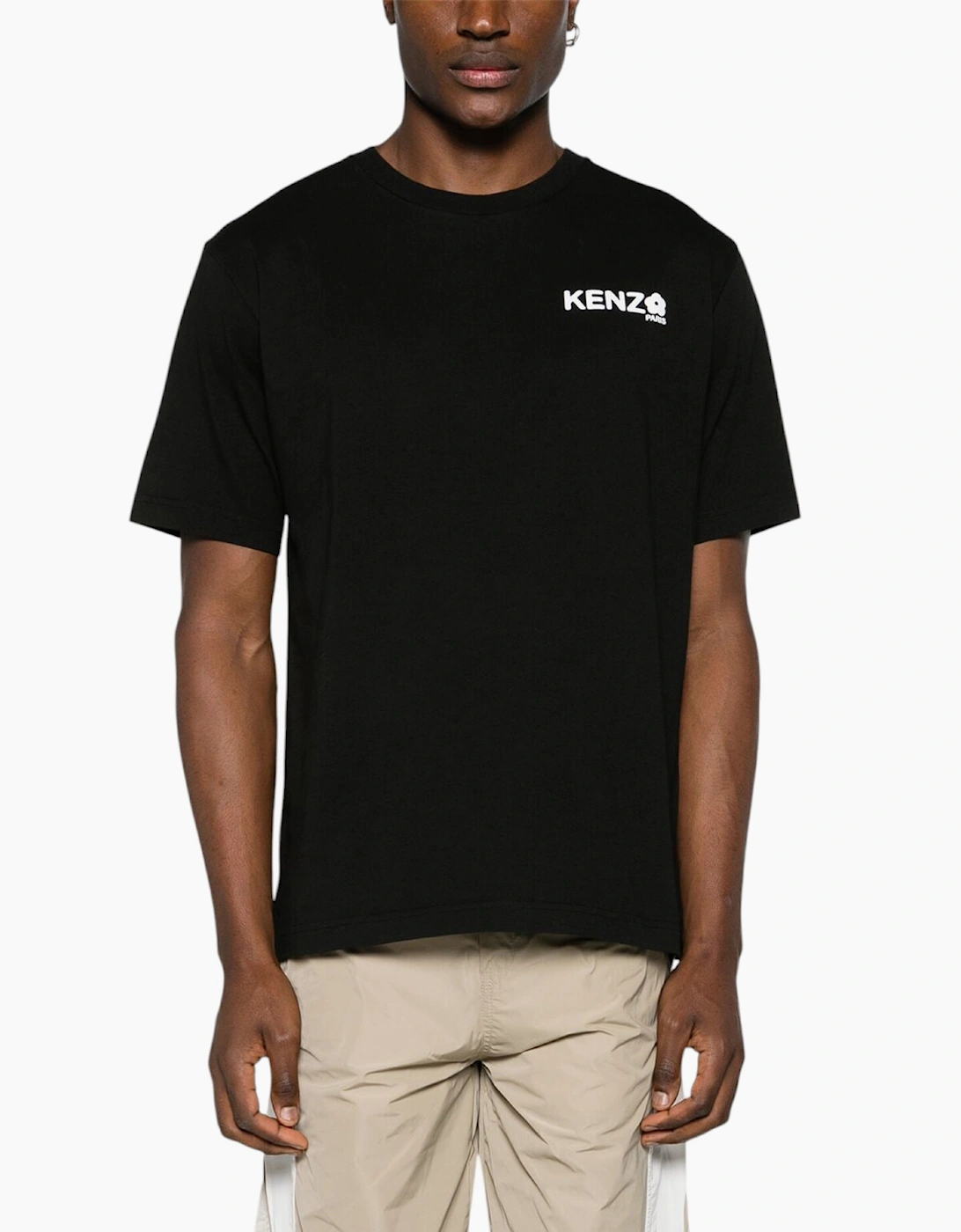 Men's KENZO Mens T Shirts Boke Flower 2.0 Cotton Crew Neck Short Sleeve Black - Size: 36