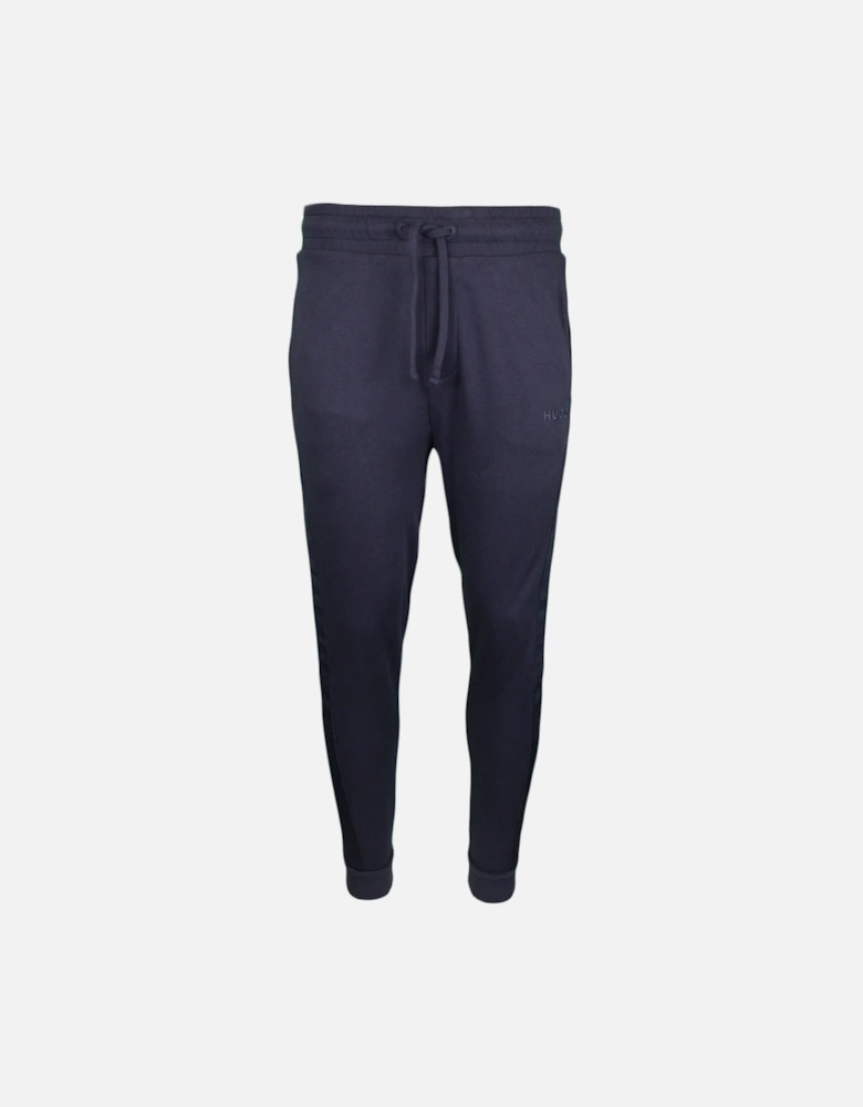 Cotton Terry Tonal Logo Jogging bottoms, Dark Blue