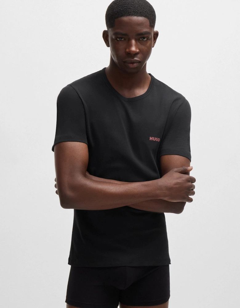 3 Pack Logo Print Underwear T-Shirts - 3 Pack of Cotton Underwear T-Shirts