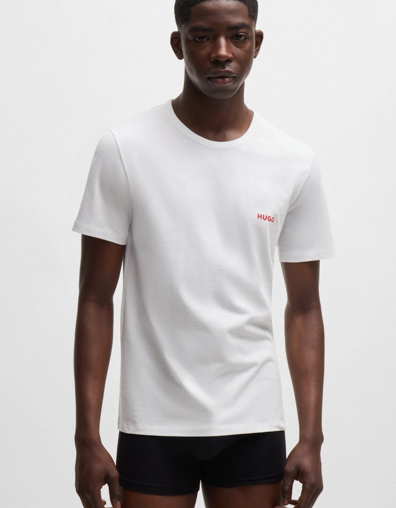 3 Pack Logo Print Underwear T-Shirts - 3 Pack of Cotton Underwear T-Shirts