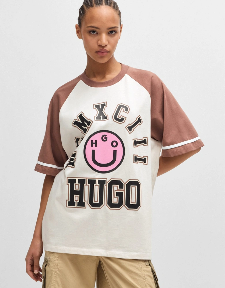 Happy Hugo Print Loose-Fit T-Shirt