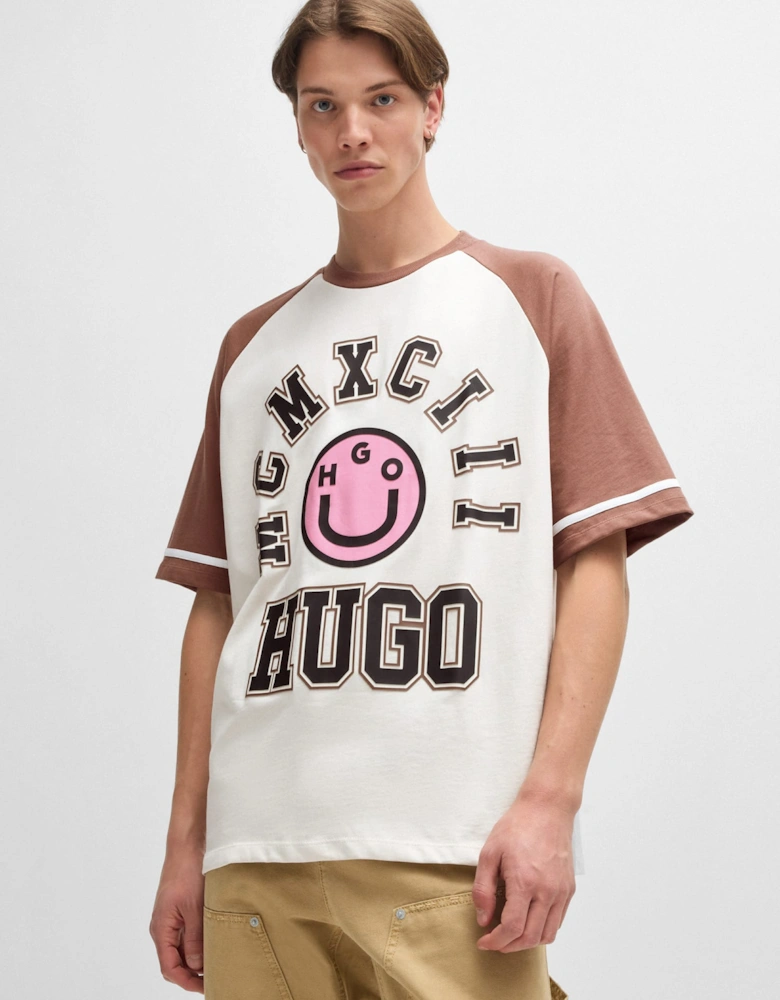 Happy Hugo Print Loose-Fit T-Shirt