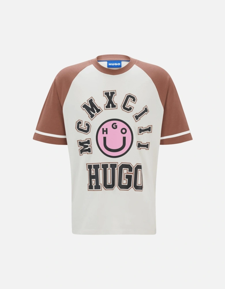 Happy Hugo Print Loose-Fit T-Shirt