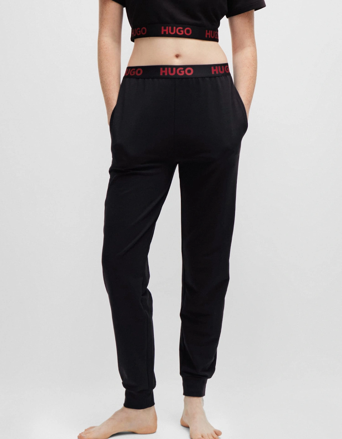 Logo Waistband Cuffed Tracksuit Bottoms