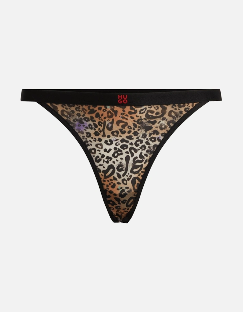 Animal-Print Thong