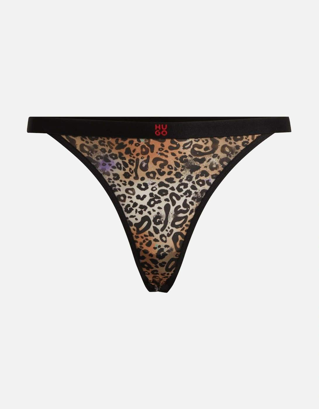 Hugo Boss Women's Animal-Print Thong - Multi - Size: 14