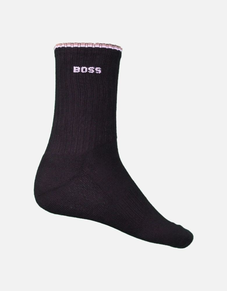 3-Pack Ribbed Socks, Black/Grey/White