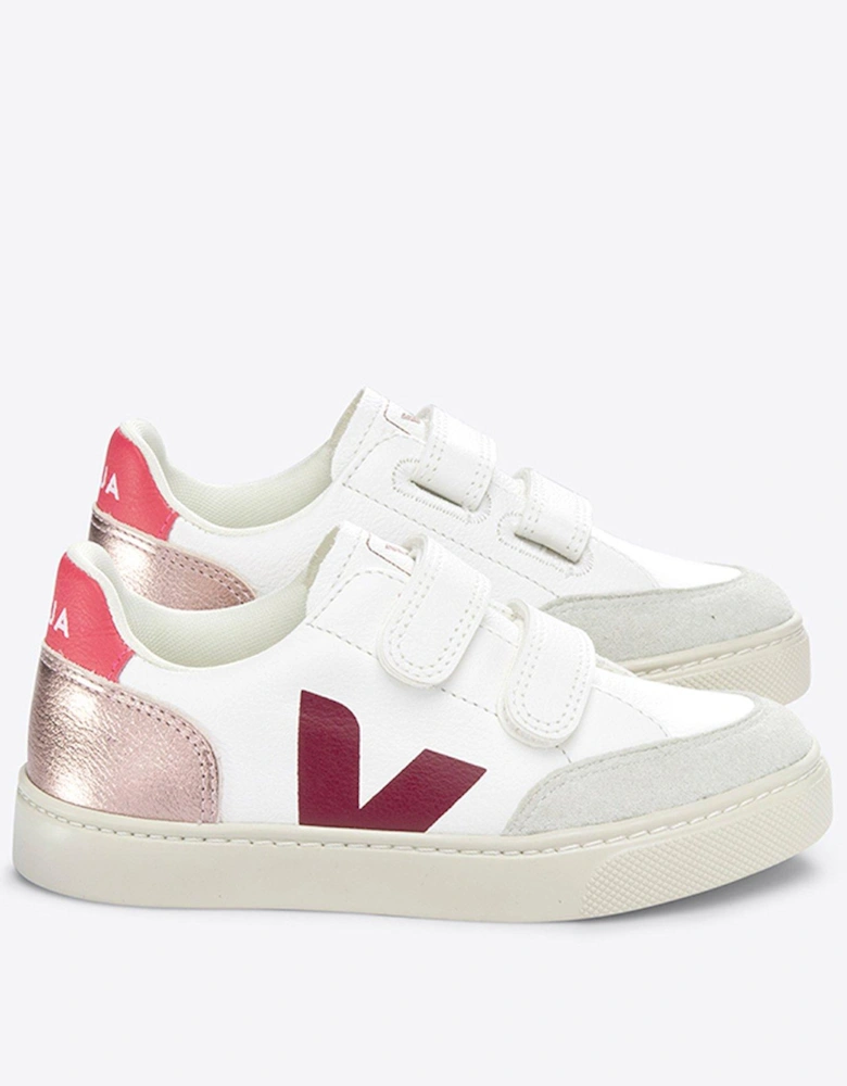 Girls Infant Small V-12 Trainers - White/bronze