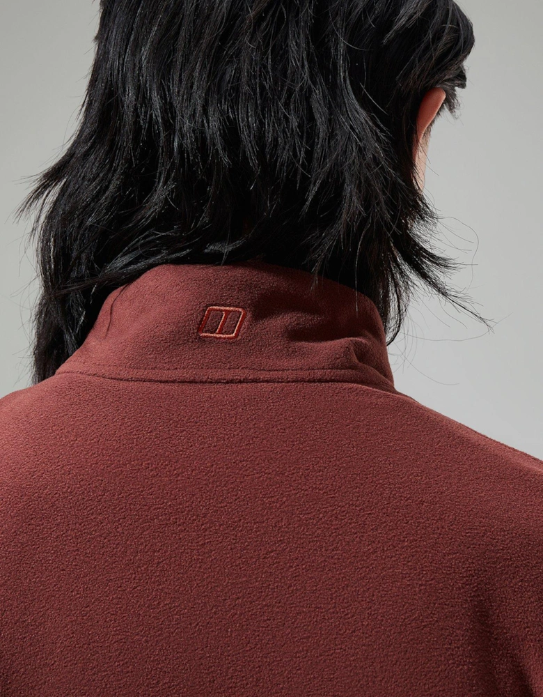 Mens Aslam Full Zip Micro Fleece - Brown