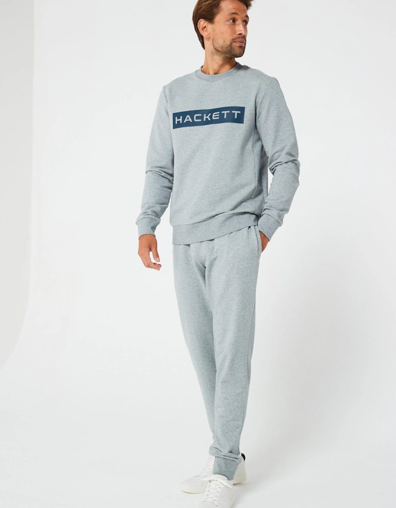 Essential Chest Logo Crew Sweatshirt - Grey