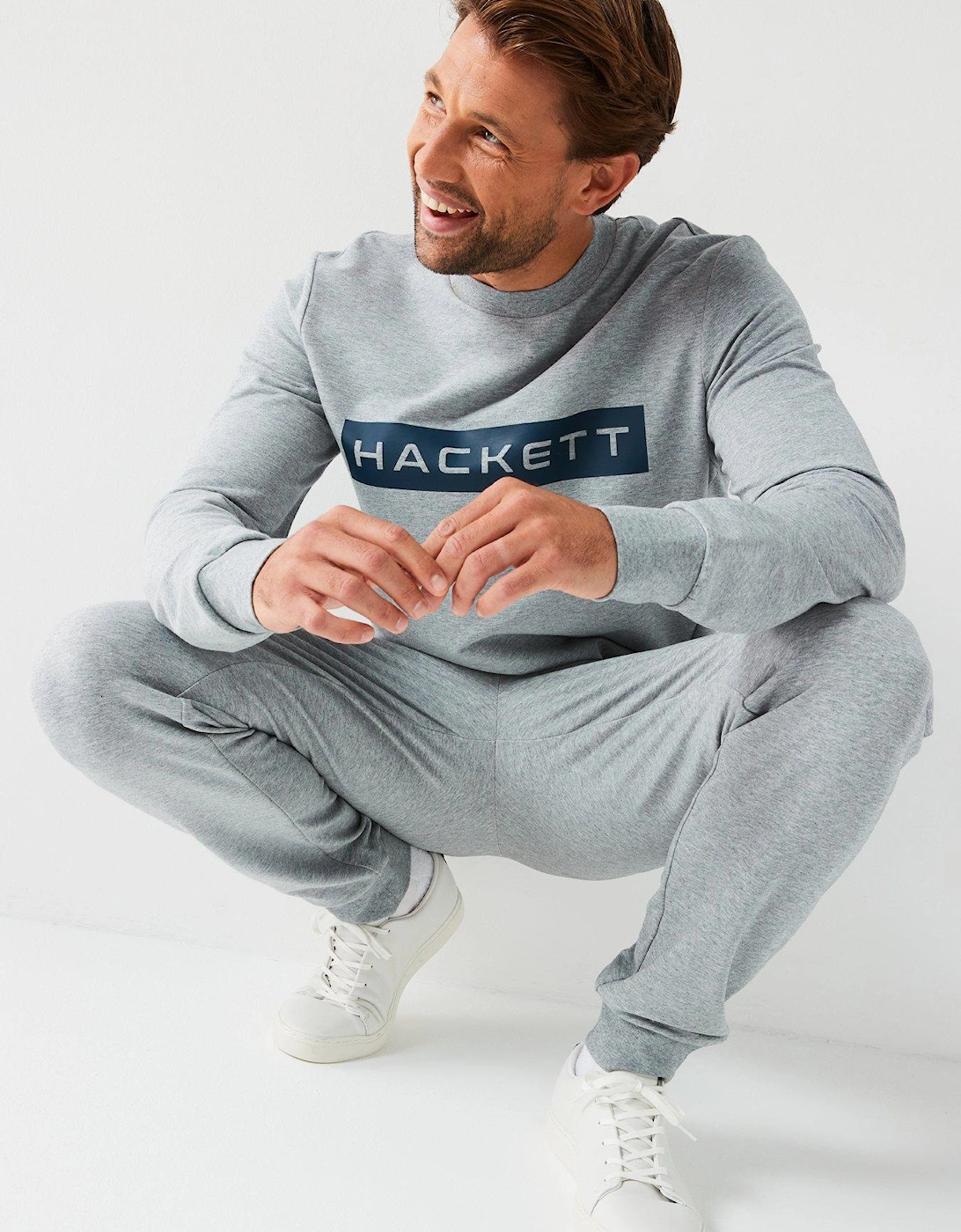 Essential Chest Logo Crew Sweatshirt - Grey