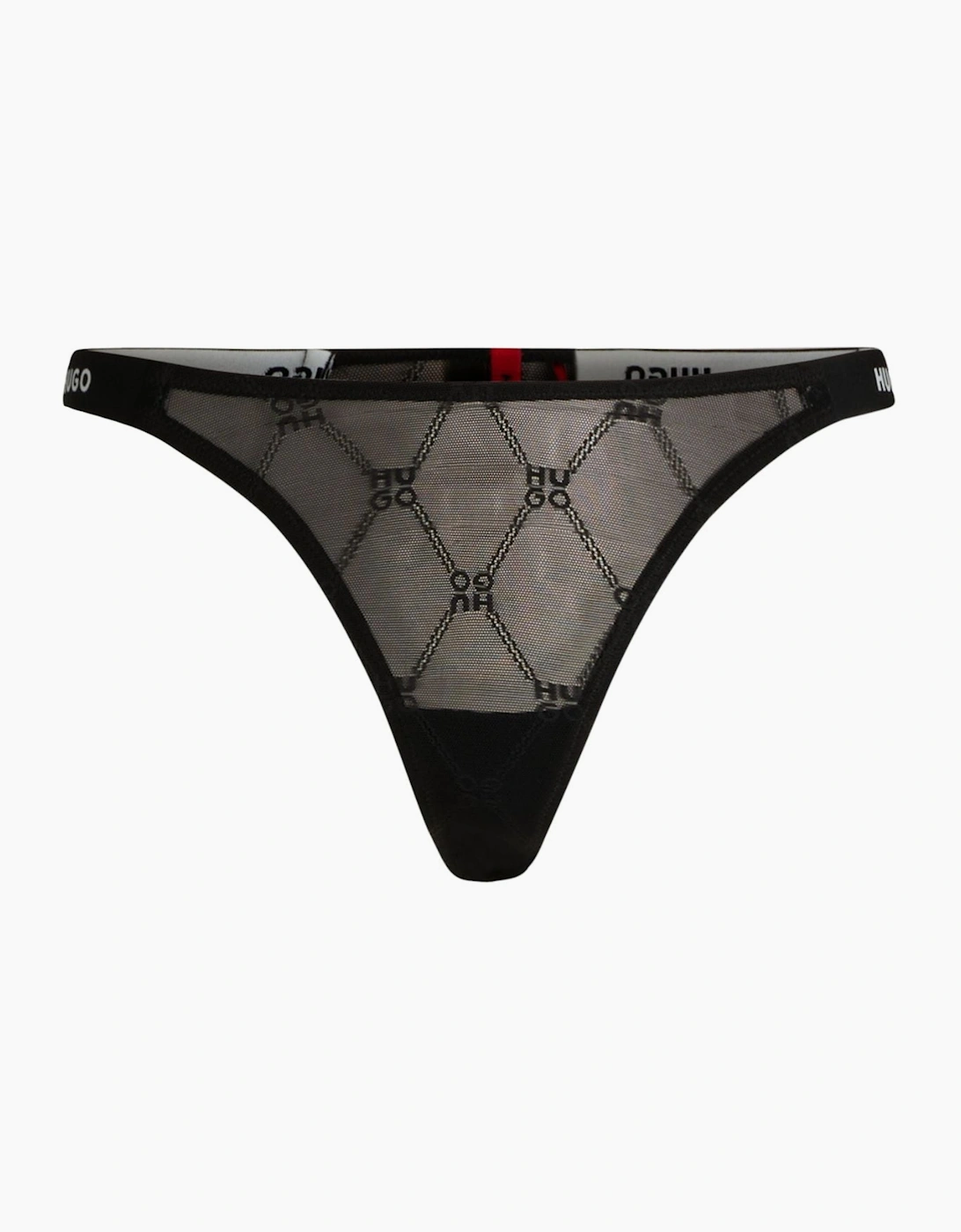 Boss Hugo Boss Women's Sporty Logo Lace String, Black/white