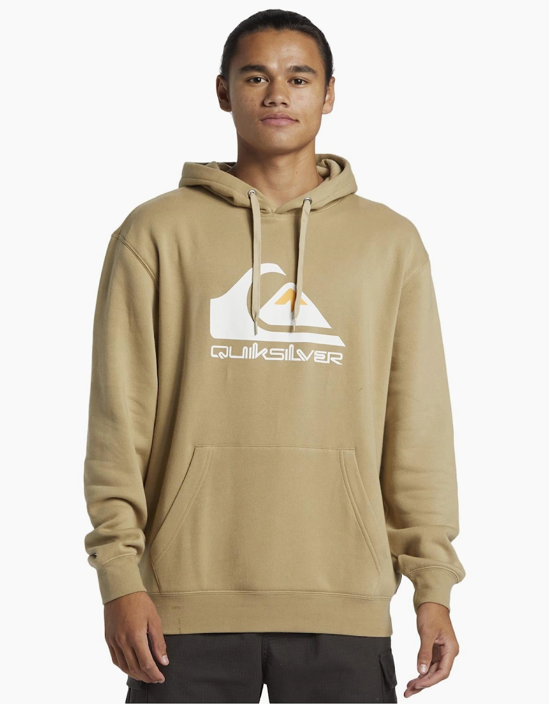 Quiksilver Men's Tan Big Logo Hoodie Pullover - : 42/Regular Xl