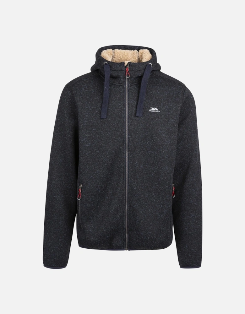 Mens Tableypipe Hooded Full Zip Fleece Hoodie - Black Marl