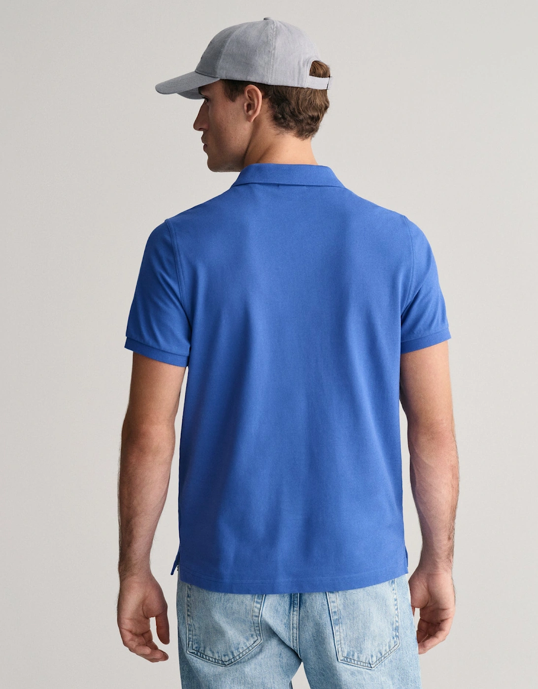 Regular Shield Pique Polo Shirt, Rich Blue