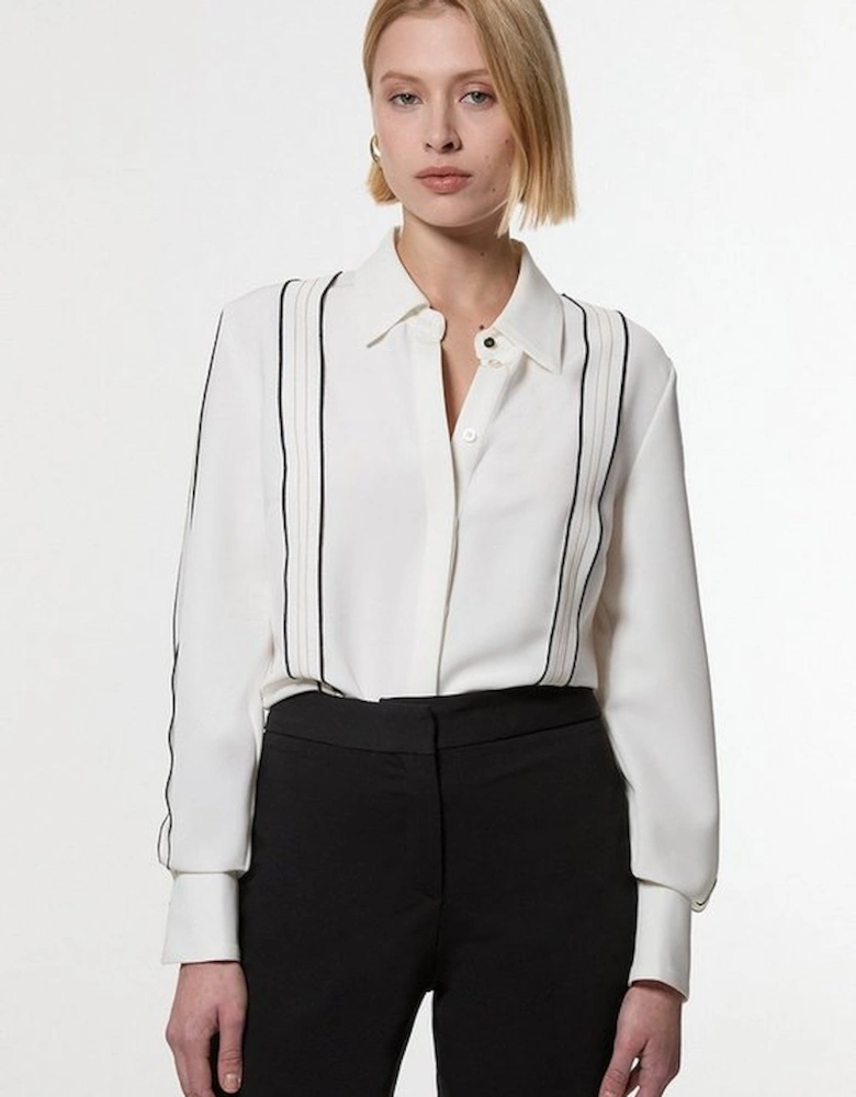 Soft Tailored Contrast Tipped Shirt