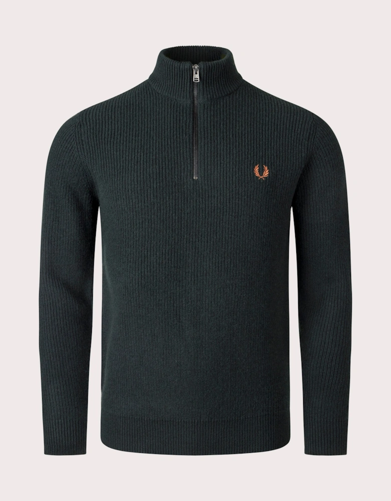 Textured Quarter Zip Jumper