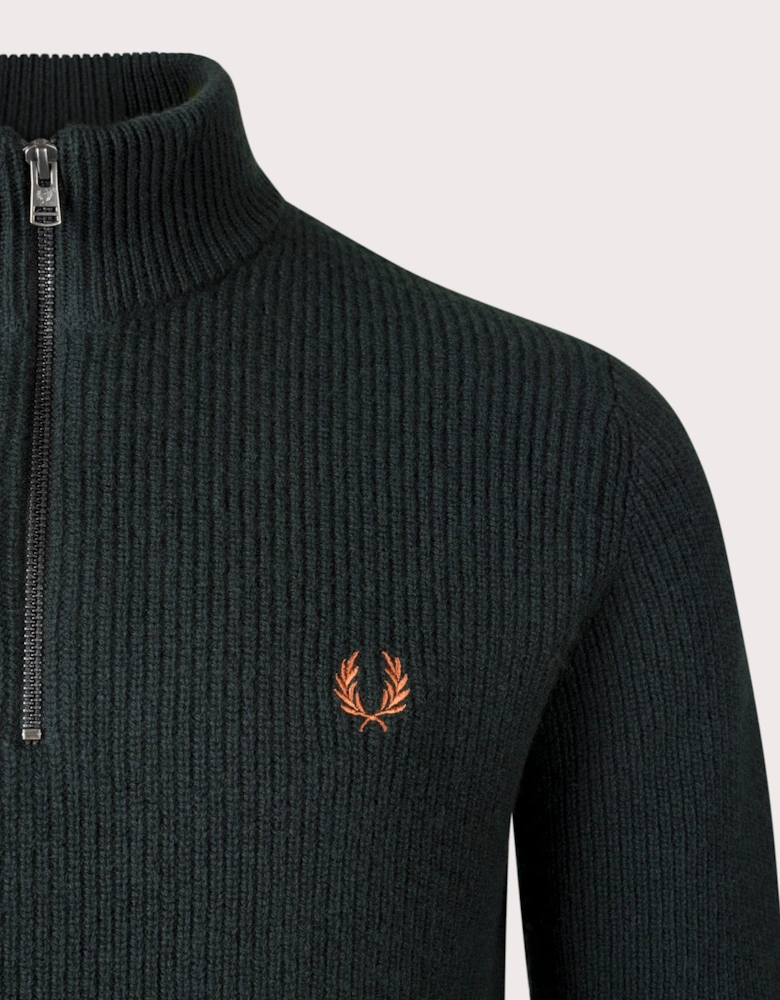 Textured Quarter Zip Jumper