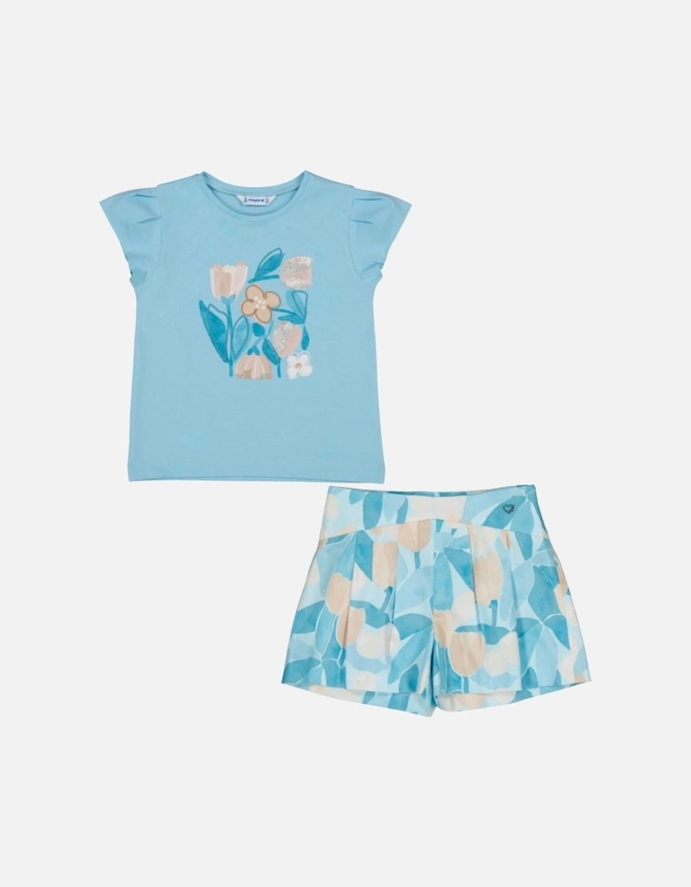 GIRL SKORTS SET SKY BLUE 3015/3905