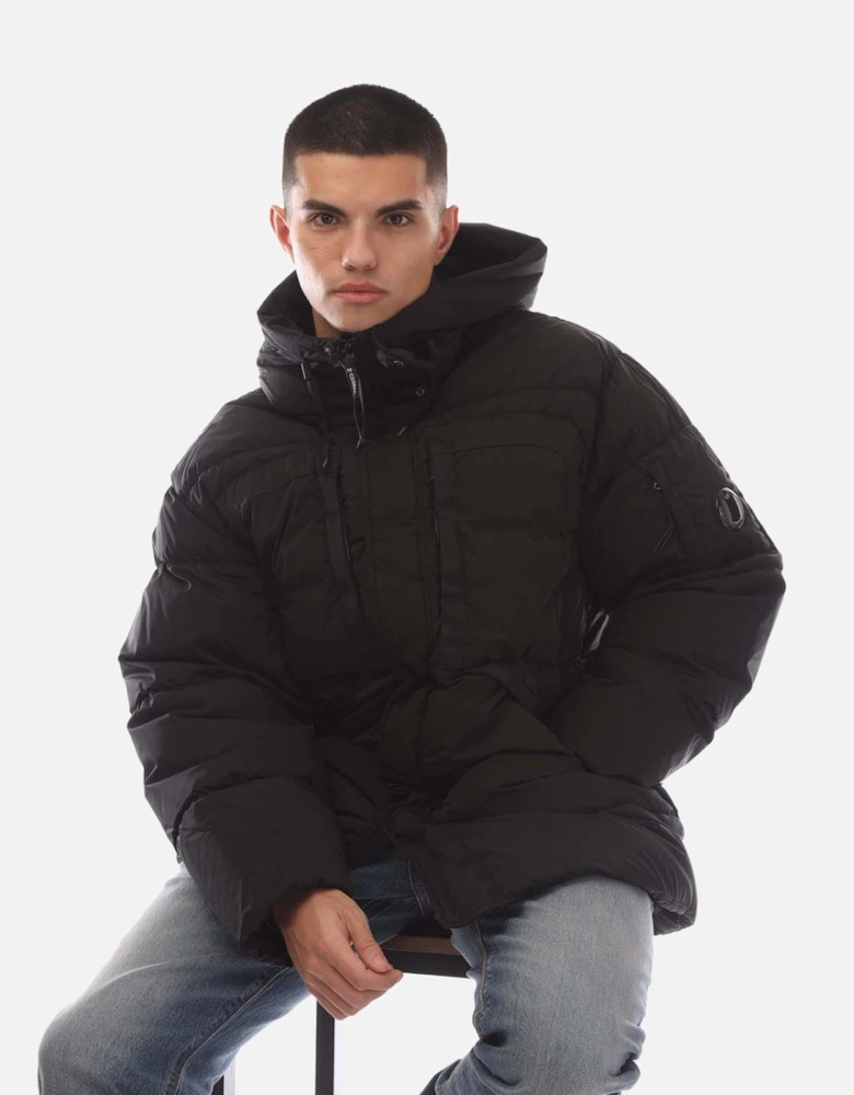 Nycra-R Hooded Long Down Jacket