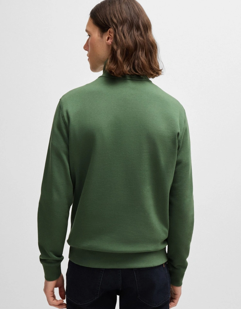 Logo Patch Zip-Neck Sweatshirt