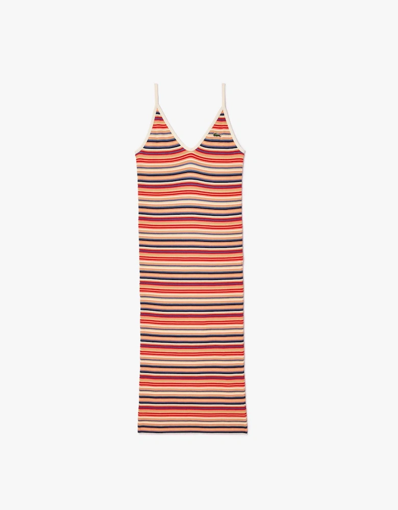 Long Striped Cotton Dress