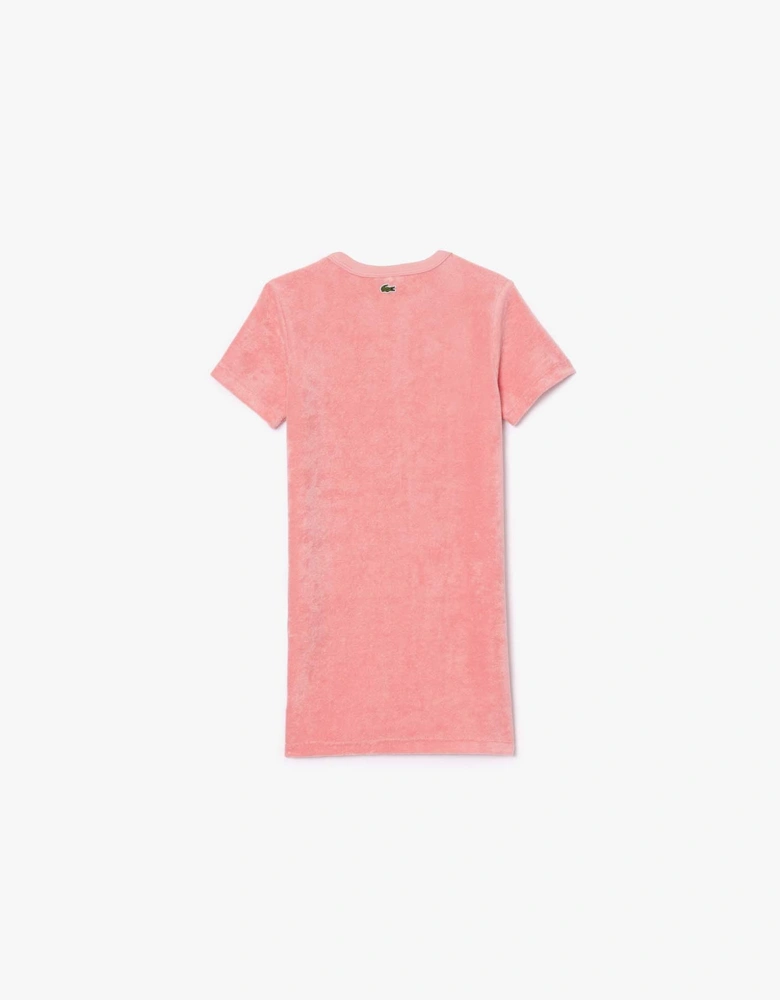 Juniors Cotton Terry Logo T-Shirt Dress