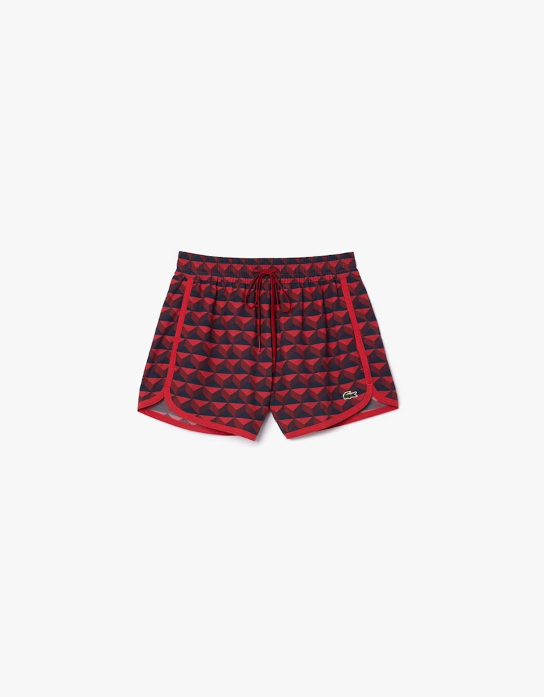 Graphic Motif Short Draped Shorts