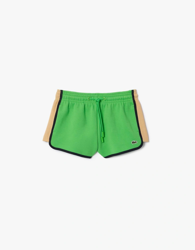 Contrast Panel Piqué Shorts