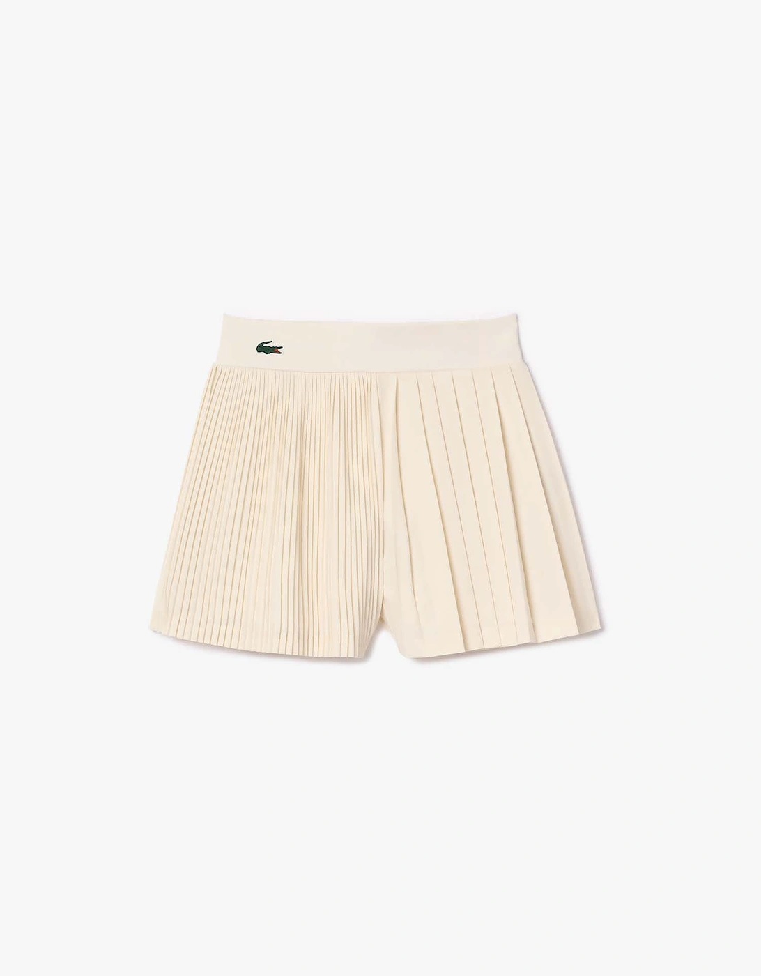 Lacoste Women's Pleated Lined Tennis Shorts - Cream - Size: 16