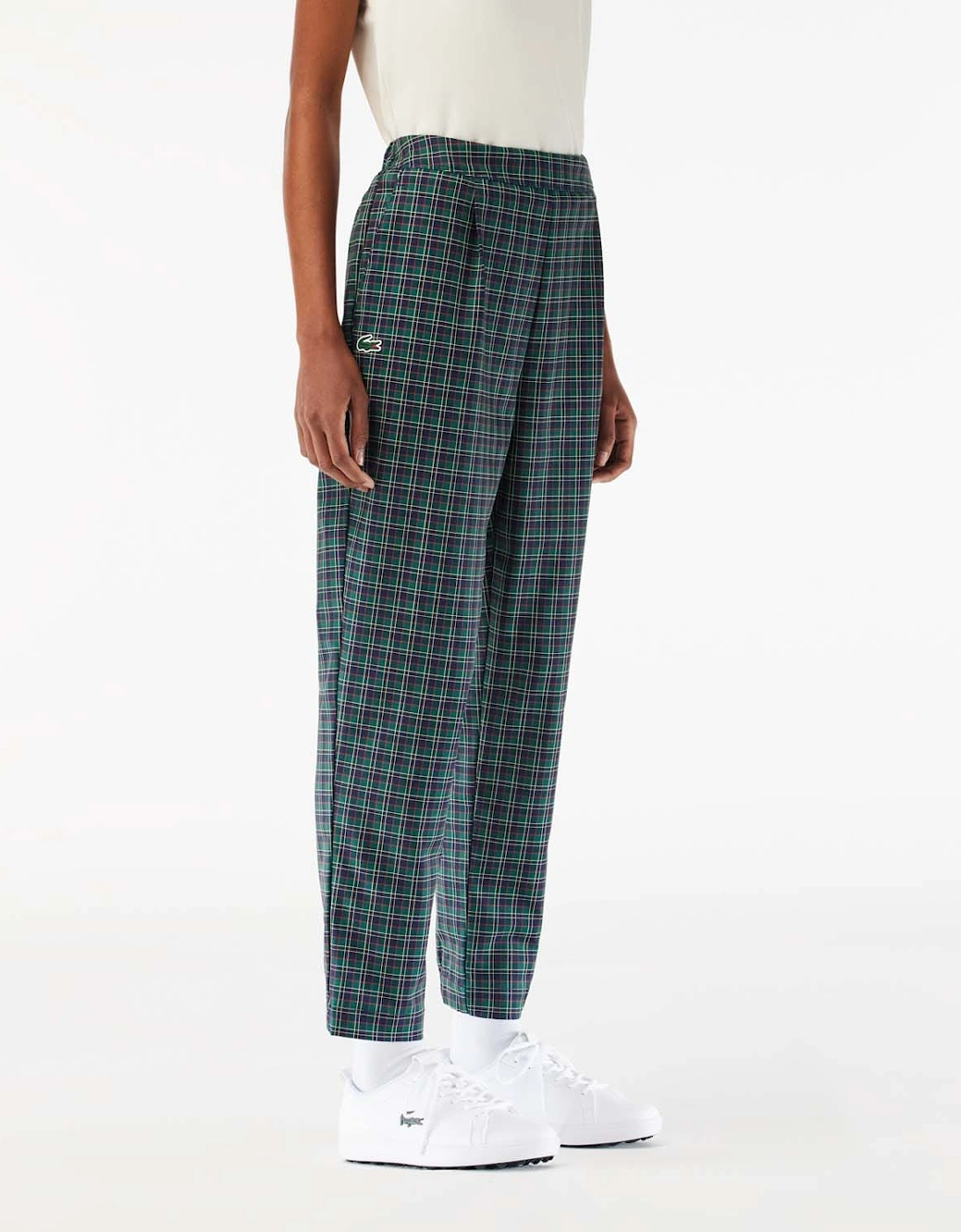 Lacoste 7/8 Length Elasticated Waist Stretch Golf Pants - Blue - Size: 10