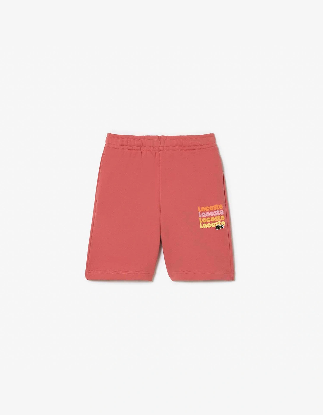 Lacoste Boy's Juniors Print Fleece Shorts - Red - Size: 14 years