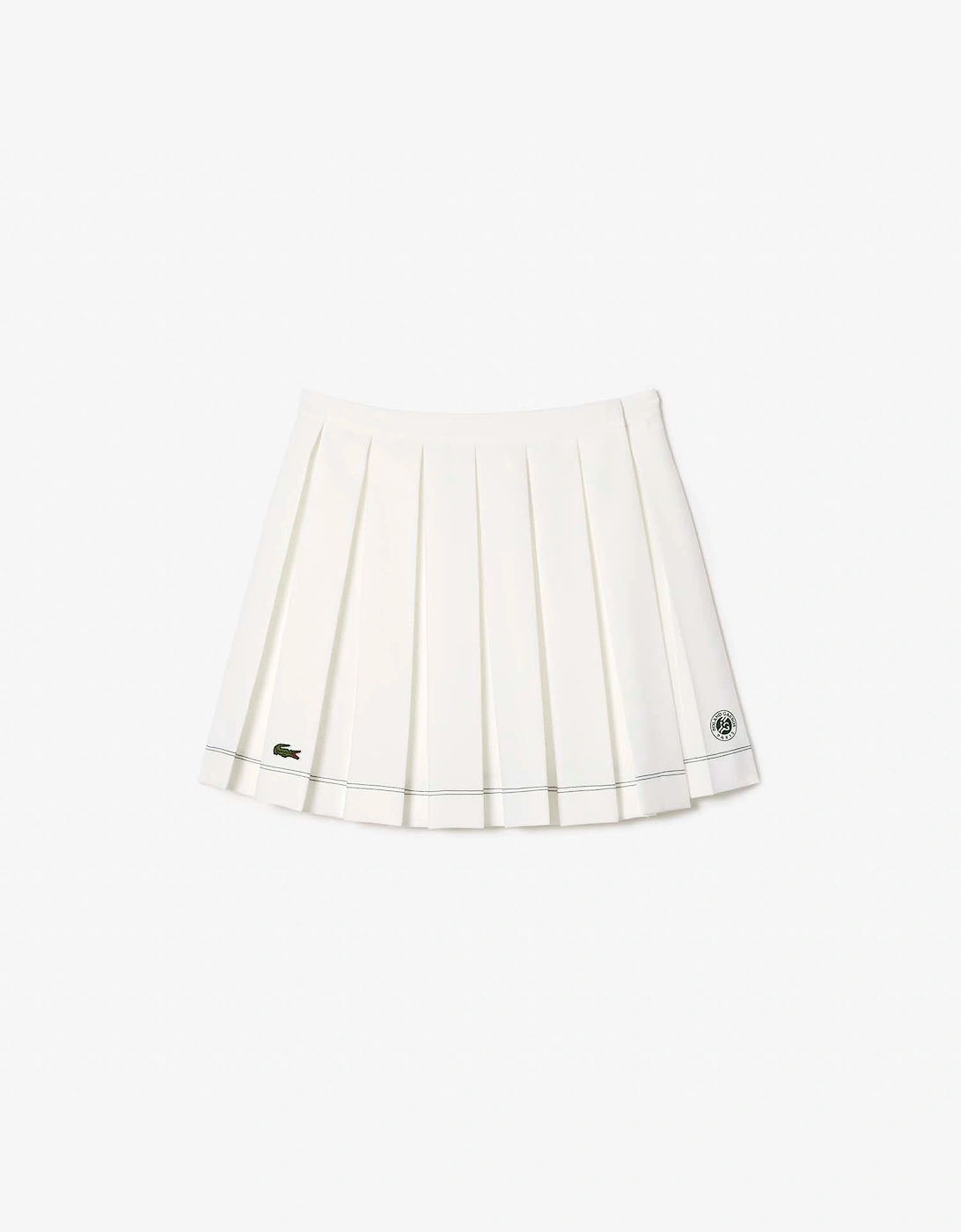 Lacoste Women's Roland-Garros Edition Pleated Skirt - Cream - Size: 12