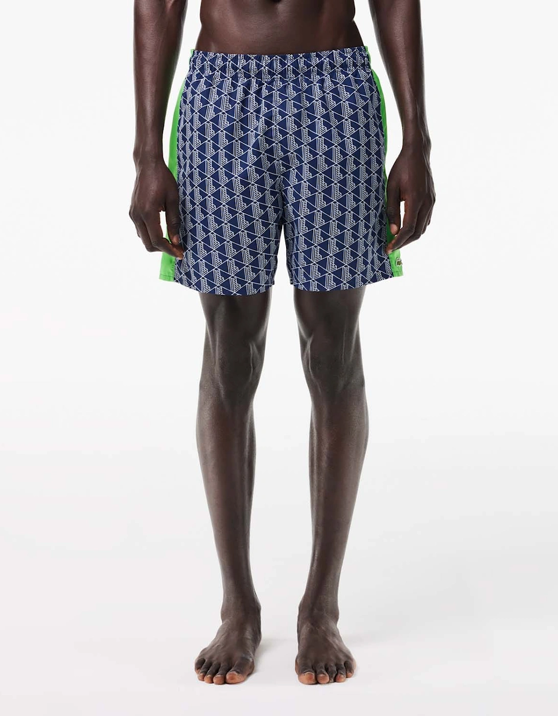 Mid Length Monogram Print Swim Trunks, 4 of 3