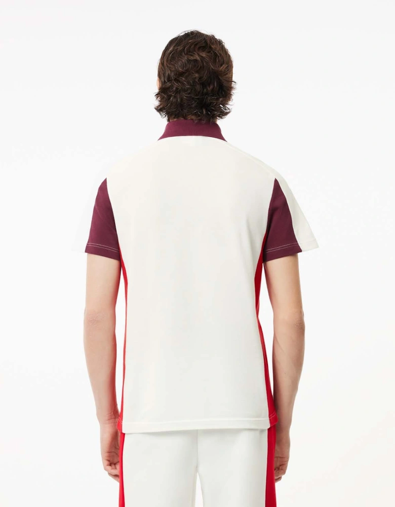 Regular-Fit Colour Block Polo Shirt