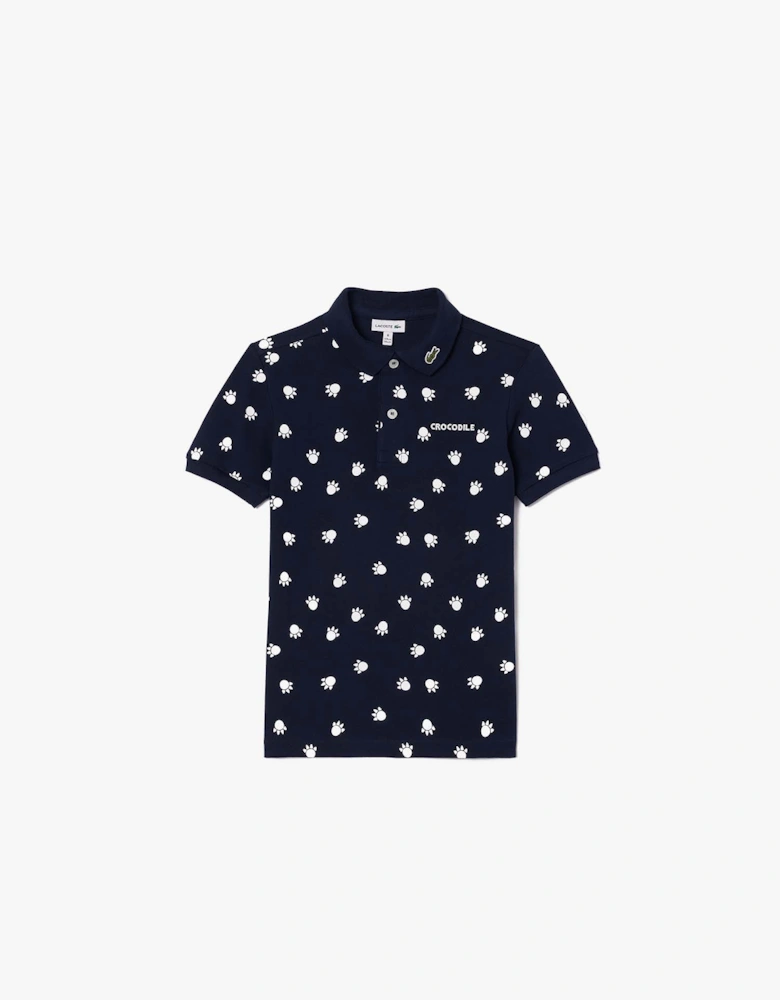 Juniors Piqué Print Polo Shirt