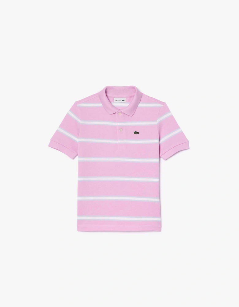 Juniors Striped Piqué Polo Shirt