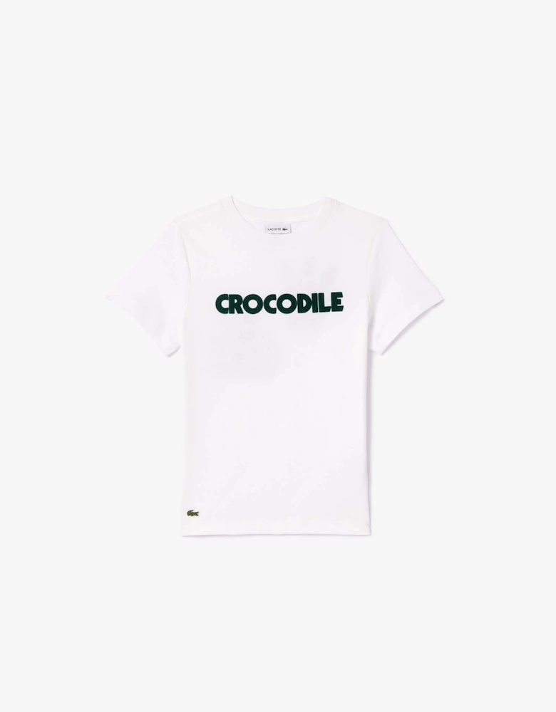 Juniors Crocodile Print Cotton T-Shirt