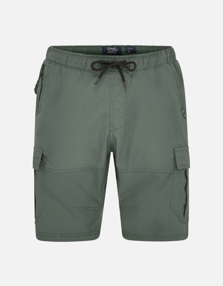 Tech Cargo Shorts Elasticated Waist Olive