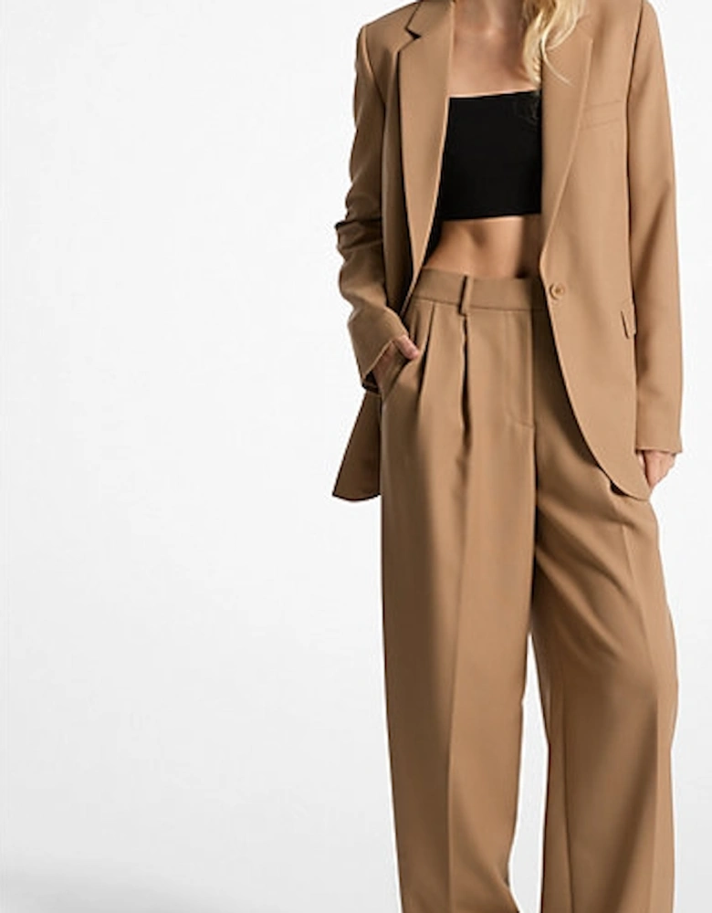 Pleated Wide-Leg Pants