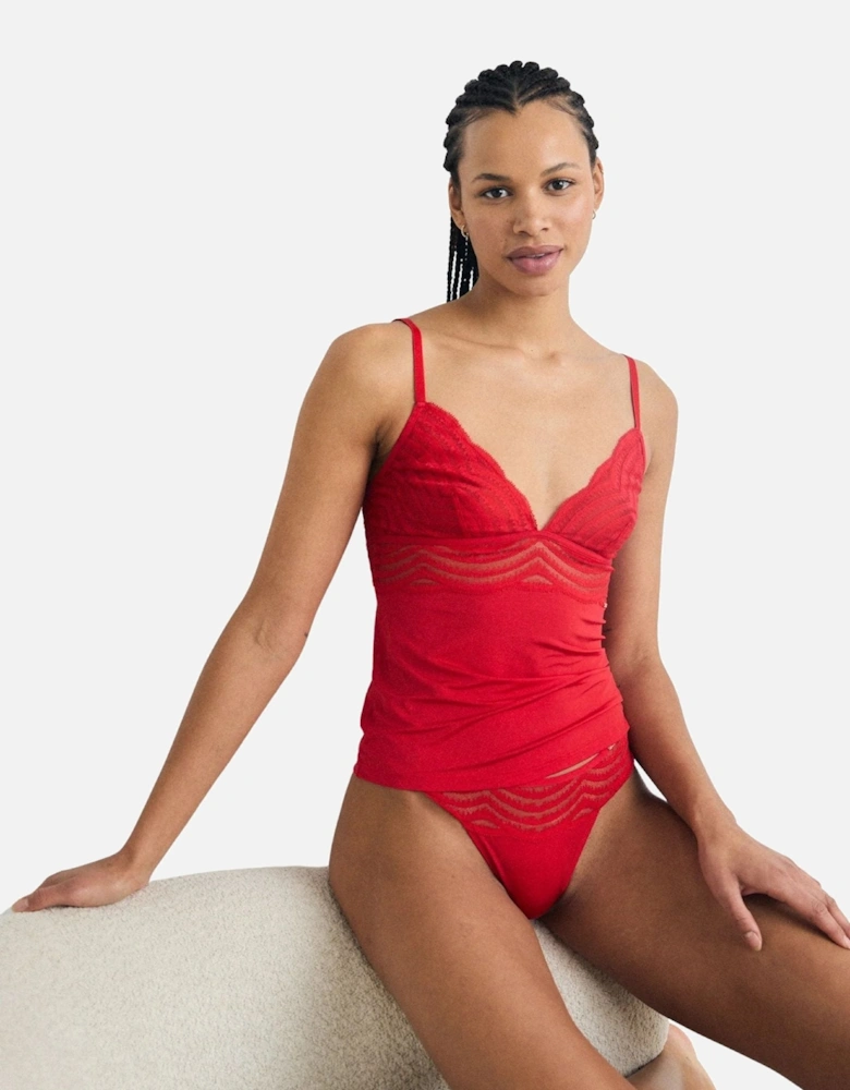 Luxe Vest & Thong Gift Set, Red