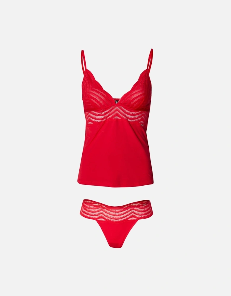 Luxe Vest & Thong Gift Set, Red