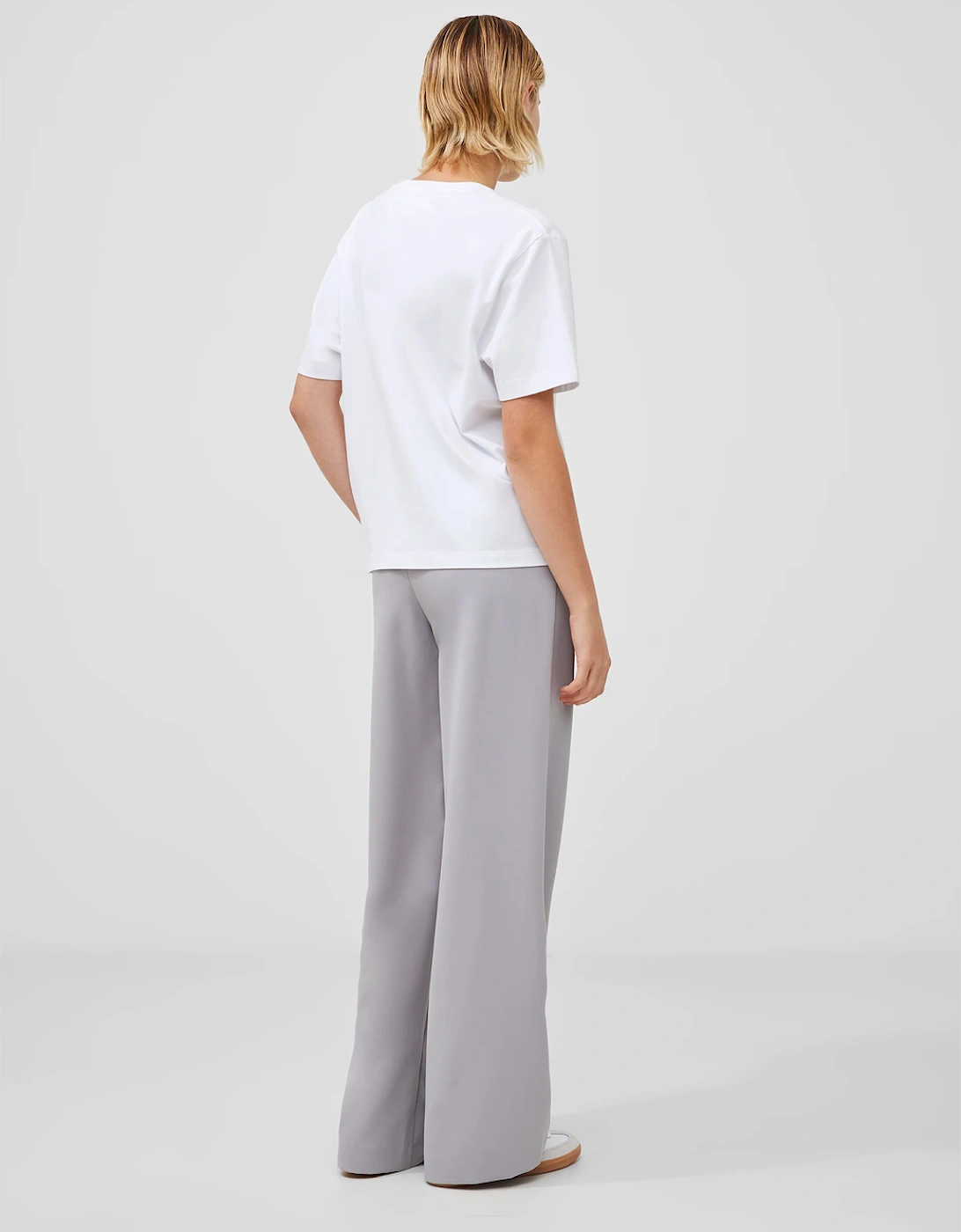 Rallie Cotton Rouched T-Shirt Linen White