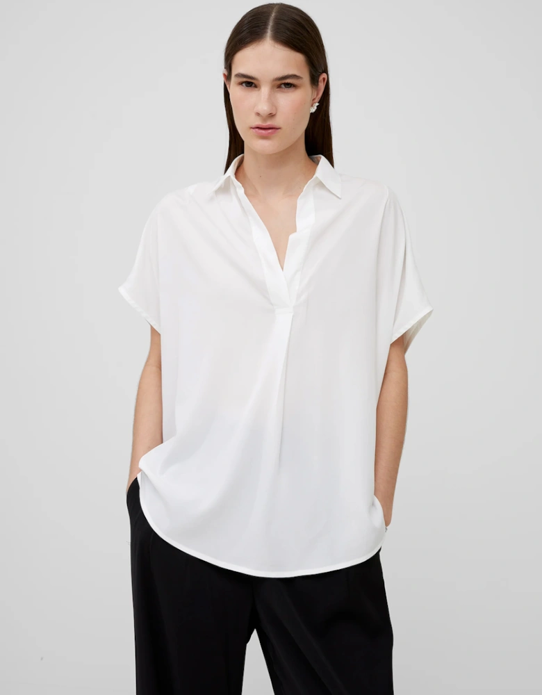 Crepe Light Sleeveless Popover Winter White