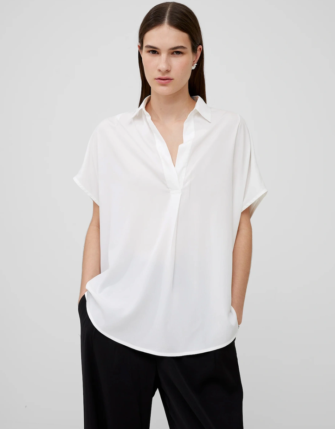 Crepe Light Sleeveless Popover Winter White, 7 of 6