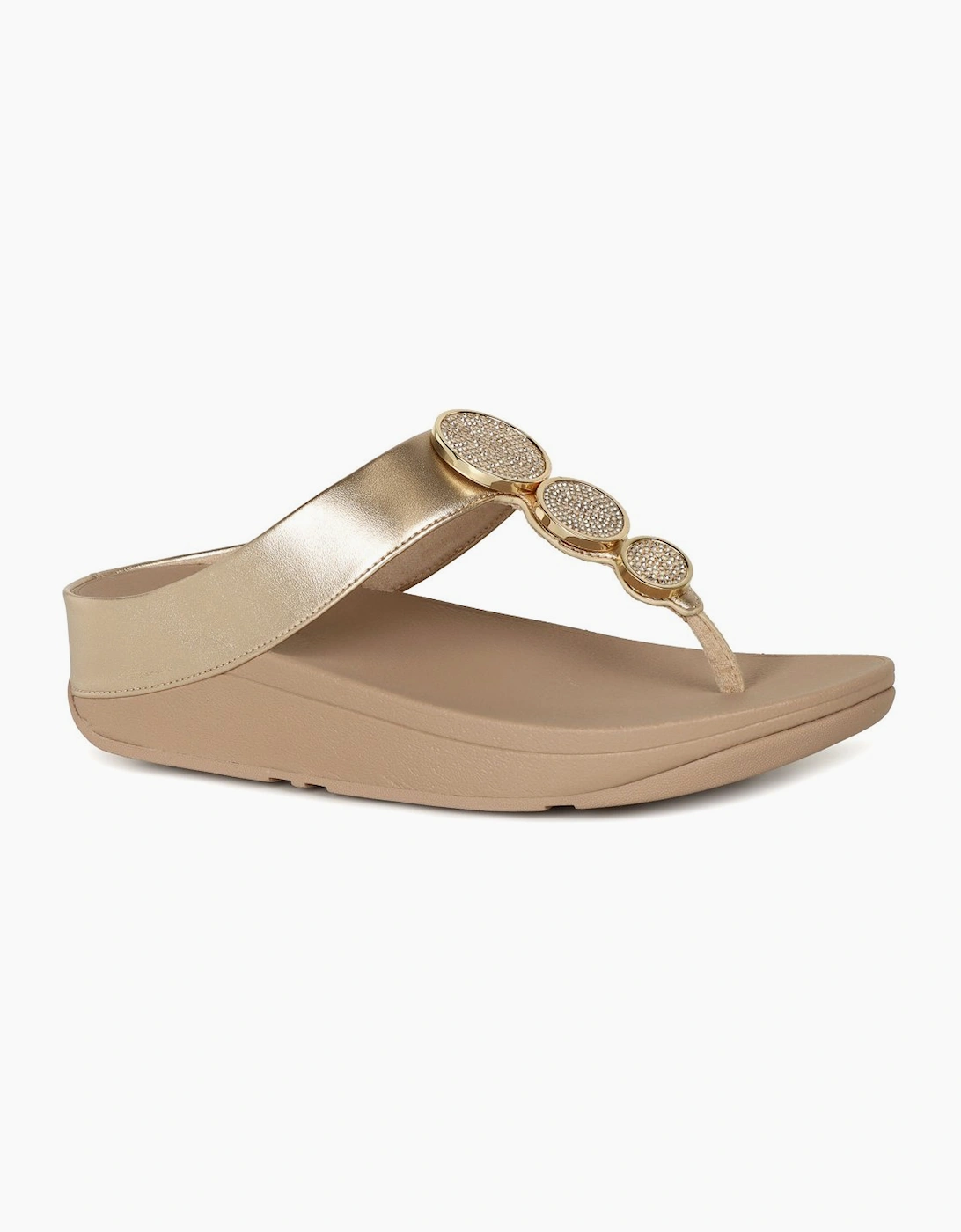 Fitflop Women's Halo Womens Toe Post Sandals - Gold - Size: 5