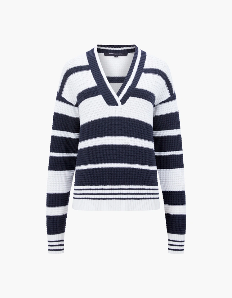 Lily Mozart Striped Varsity Jumper Navy/Summer White